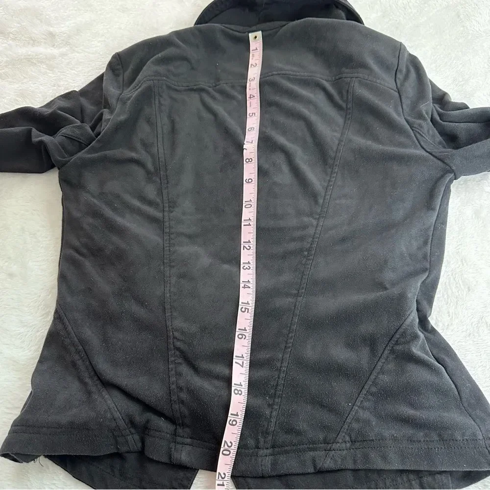 INC International Concepts Women's M Asymmetrical Draped‎ Moto Jacket Black Moto